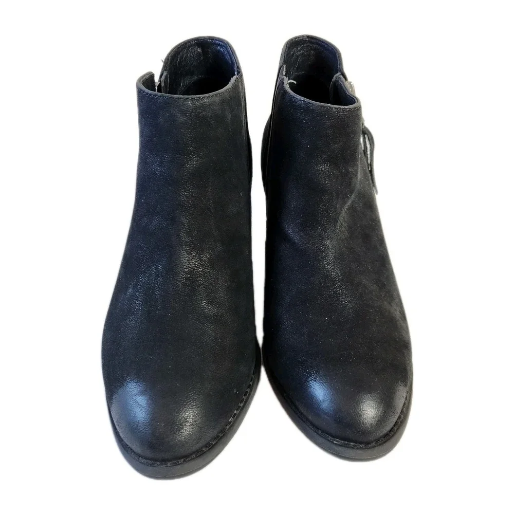 Vionic Womens Anne Ankle Boots Size 6 Wide Black‎ Suede Snake Print Bootie Shoes
